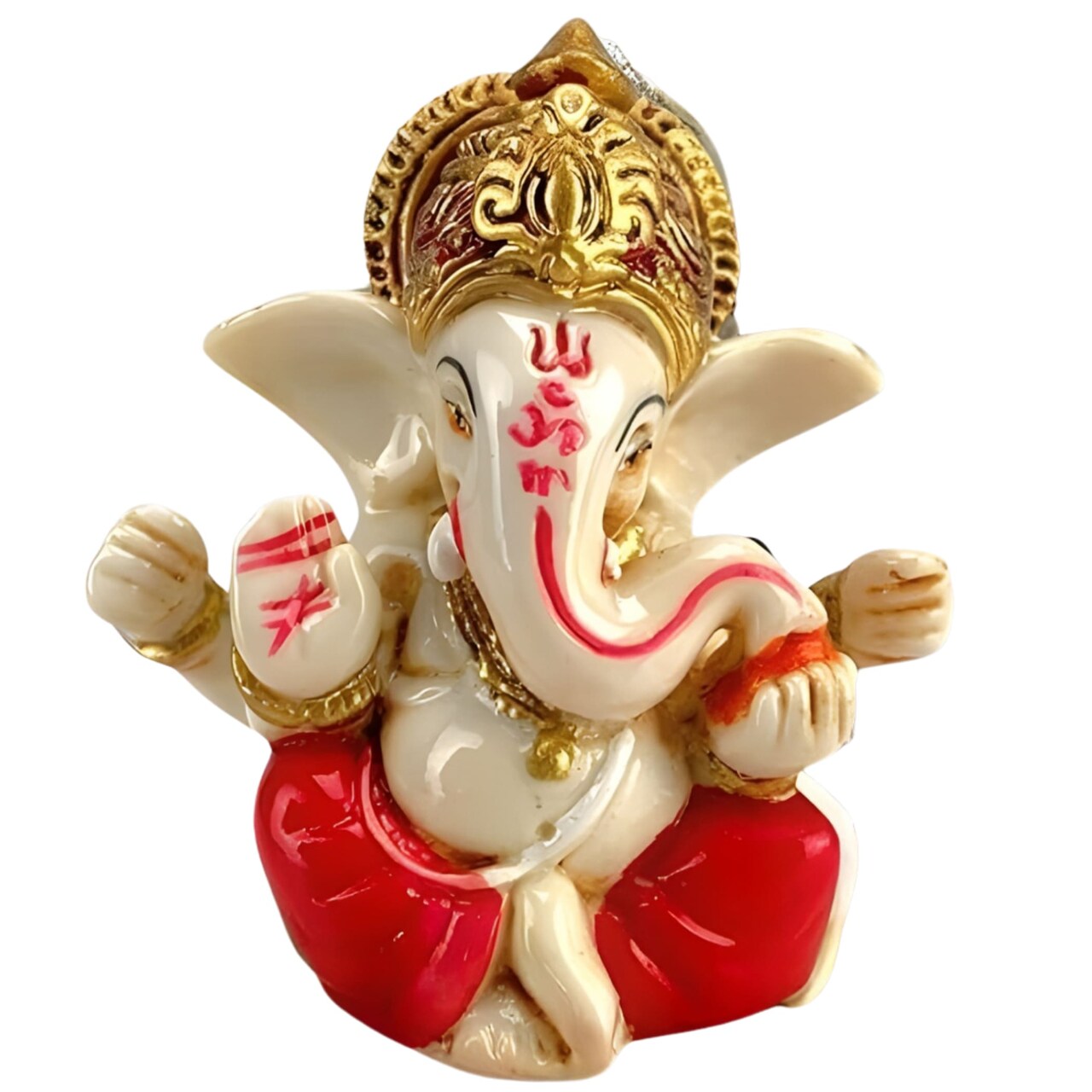 1 Ct Acrylic Car Ganesha Statue Idol Showpiece God of Luck and Success Ganpati Figurine for Home Decoration and Car Dashboard Housewarming Pooja Diwali Decoration